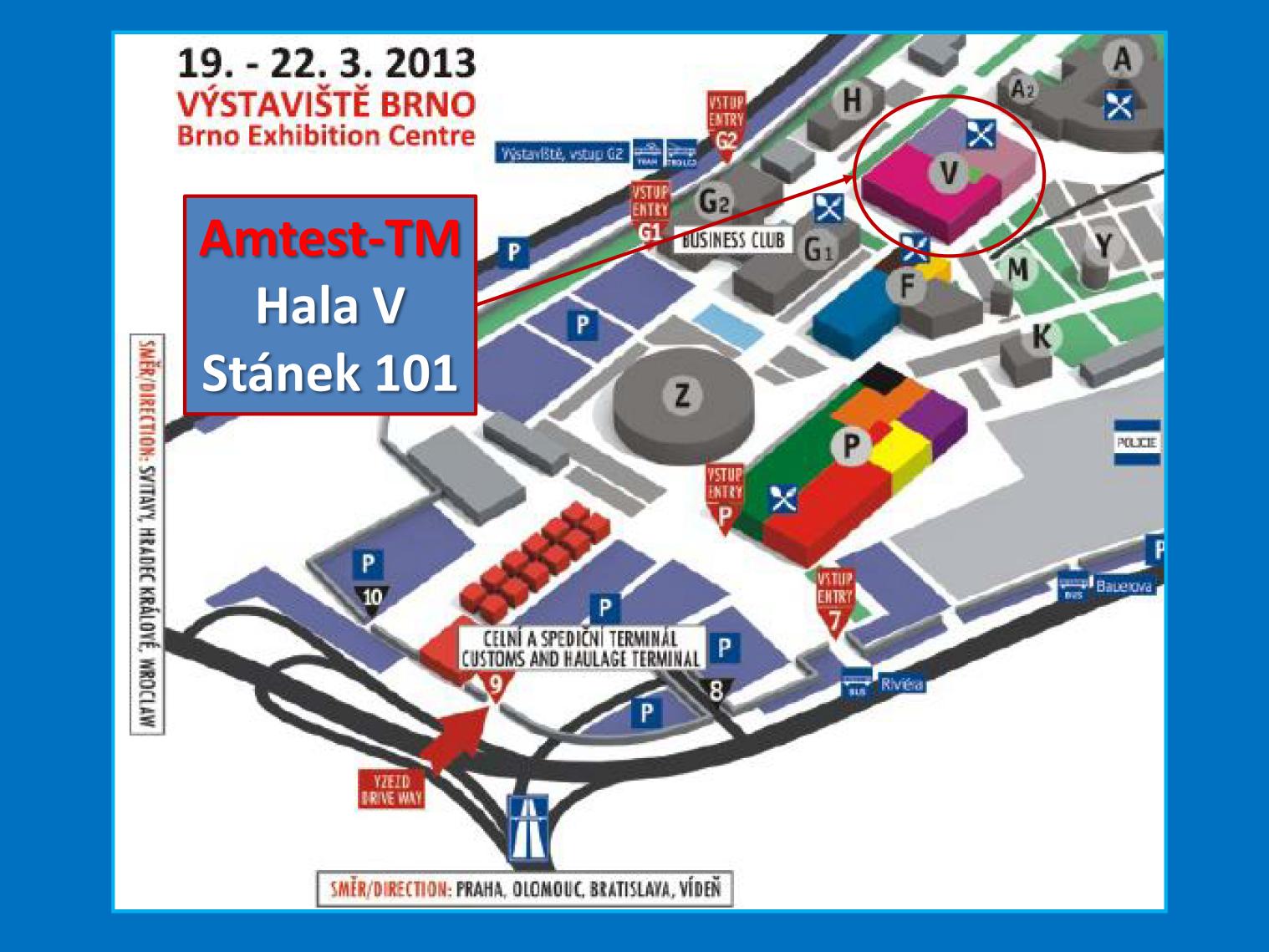 Position of Amtest-TM booth V-101 Amper